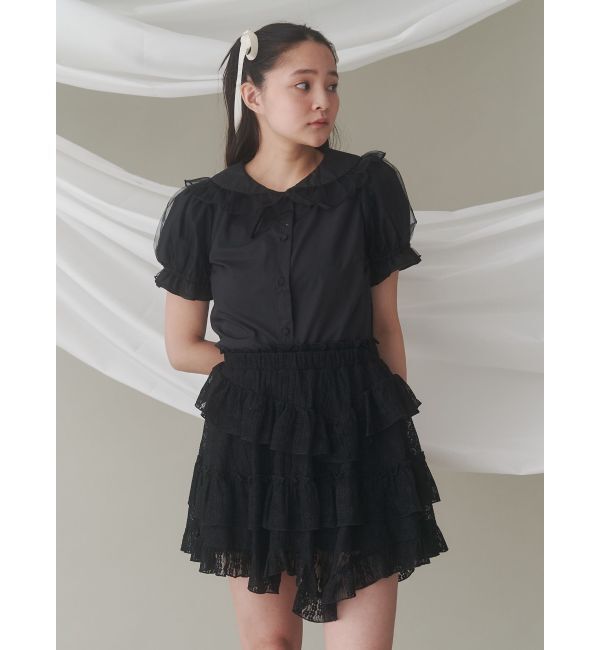 merry jenny「チュールパフブラウス」|シャツ・ブラウス|