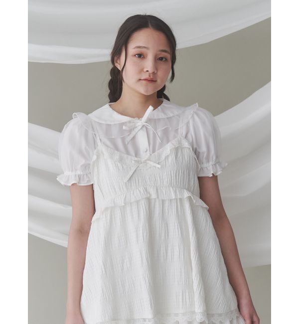 merry jenny「チュールパフブラウス」|シャツ・ブラウス|