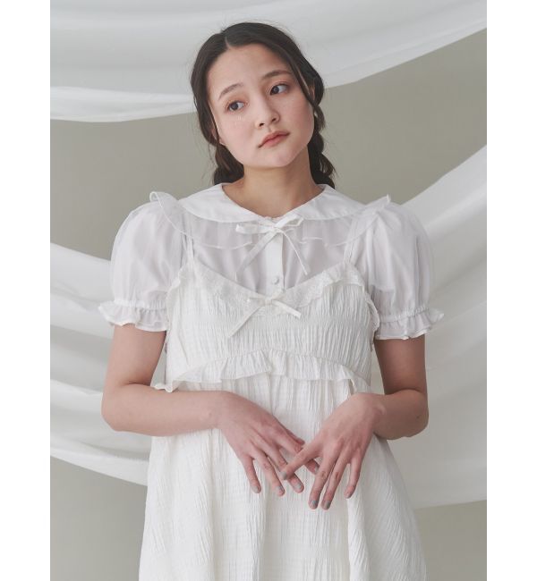 merry jenny「チュールパフブラウス」|シャツ・ブラウス|