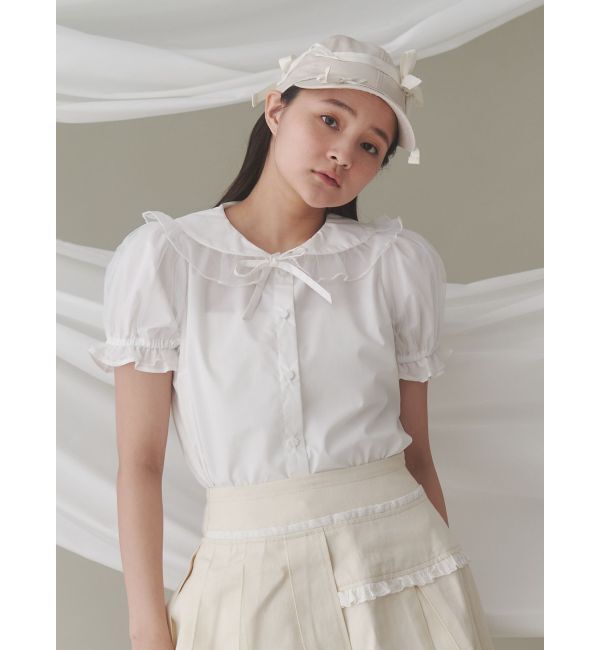 merry jenny「チュールパフブラウス」|シャツ・ブラウス|