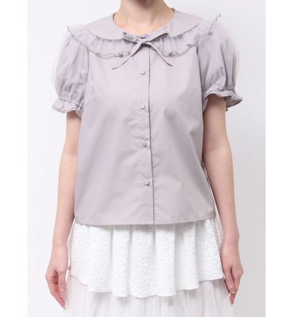 merry jenny「チュールパフブラウス」|シャツ・ブラウス|