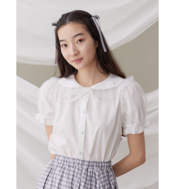 merry jenny「チュールパフブラウス」|シャツ・ブラウス|