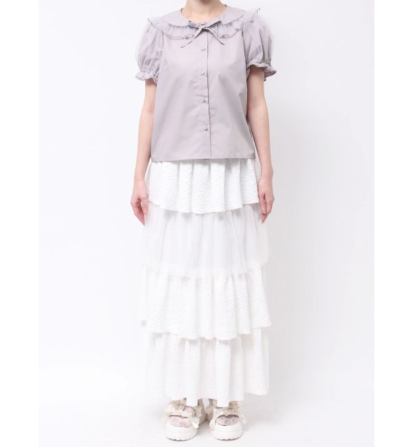 merry jenny「チュールパフブラウス」|シャツ・ブラウス|