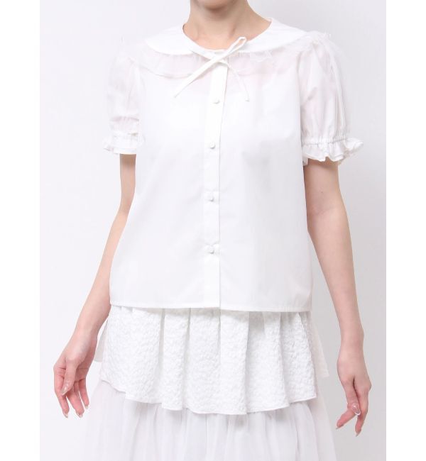 merry jenny「チュールパフブラウス」|シャツ・ブラウス|