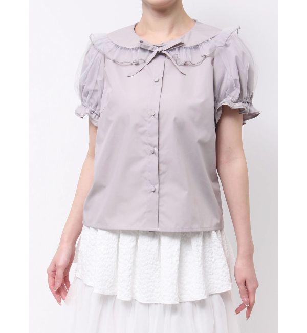 merry jenny「チュールパフブラウス」|シャツ・ブラウス|