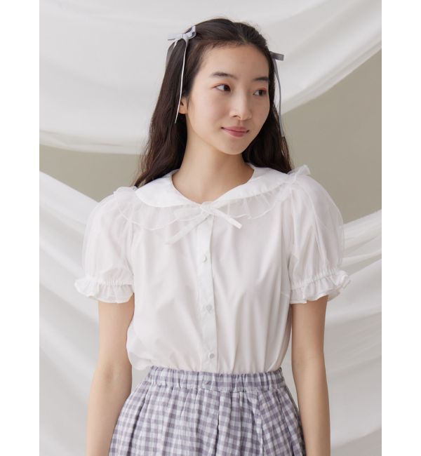 merry jenny「チュールパフブラウス」|シャツ・ブラウス|