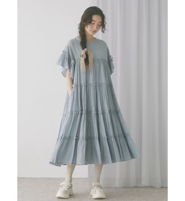 merry jenny「ティアードティアードスリーブワンピース」|ワンピース|