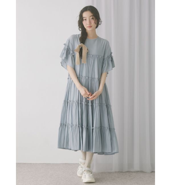 merry jenny「ティアードティアードスリーブワンピース」|ワンピース|