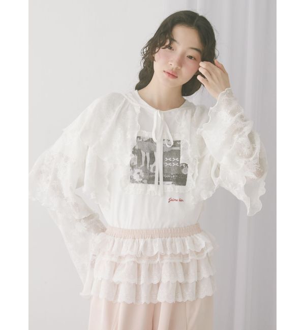 merry jenny「レースティアードボレロ」|シャツ・ブラウス|