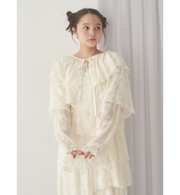 merry jenny「レースティアードボレロ」|シャツ・ブラウス|