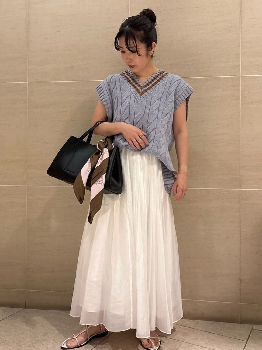 Mila Owen「【WEB限定00サイズ】ウエストゴムタックプレスフレアスカート」|スカート|