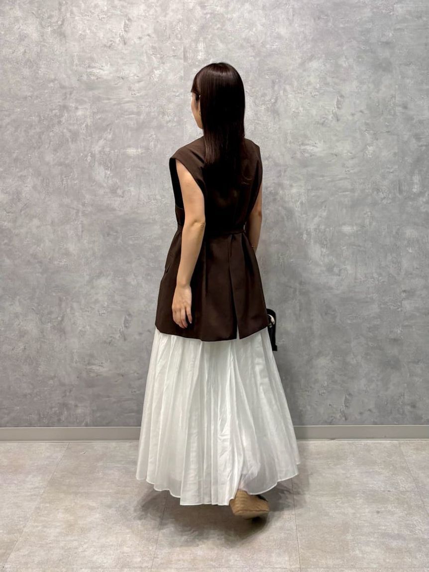 Mila Owen「【WEB限定00サイズ】ウエストゴムタックプレスフレアスカート」|スカート|