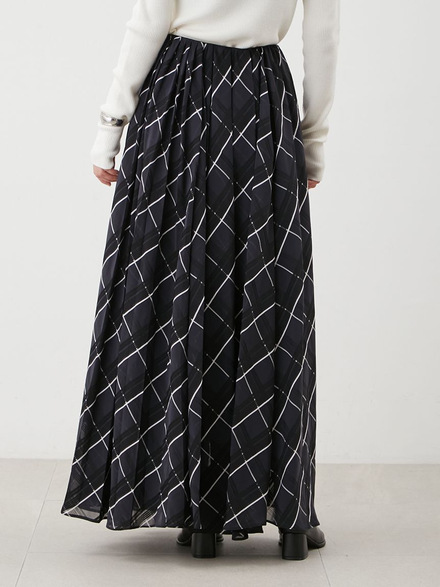 Mila Owen「【WEB限定00サイズ】ウエストゴムタックプレスフレアスカート」|スカート|