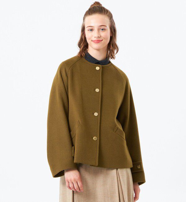 MACKINTOSH PHILOSOPHY「【WELBURY NO COLLAR SHORT（ウェルベリーノーカラーショート）】ウールメルトン製」|その他|キャメル