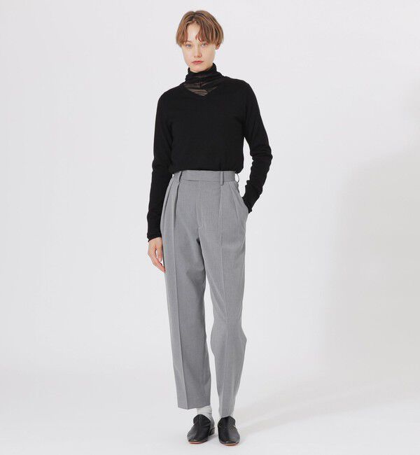  「スーパークリースインタックテーパードパンツ」|スラックス|