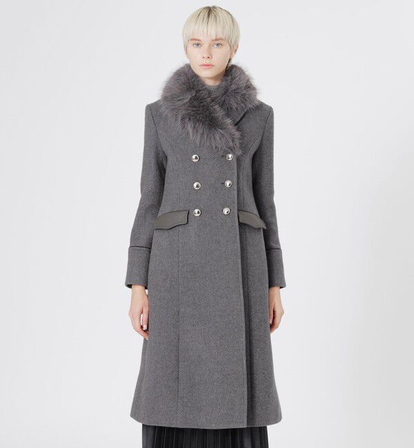  「メルトンナポレオンコート」|チェスターコート|グレー
