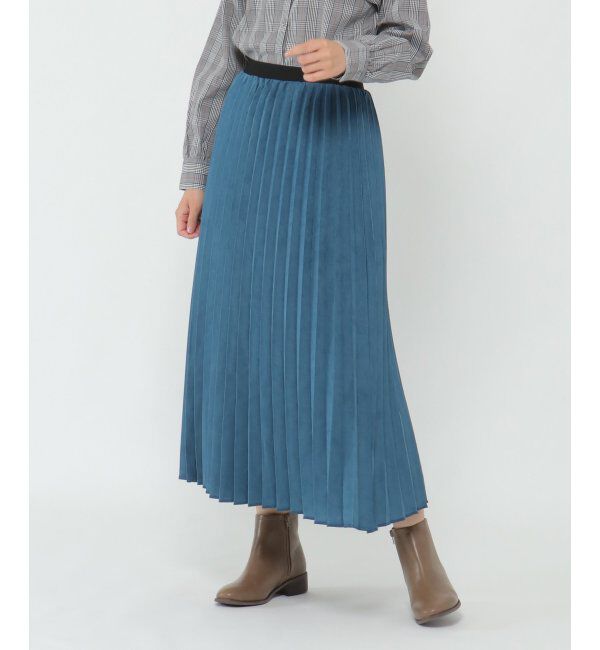 ikka「リバーシブルスウェードスカート」|スカート|ターコイズ