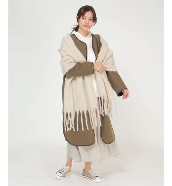 ikka「大伴フリンジマフラー」|マフラー|