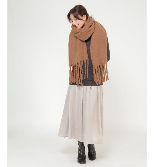 ikka「大伴フリンジマフラー」|マフラー|