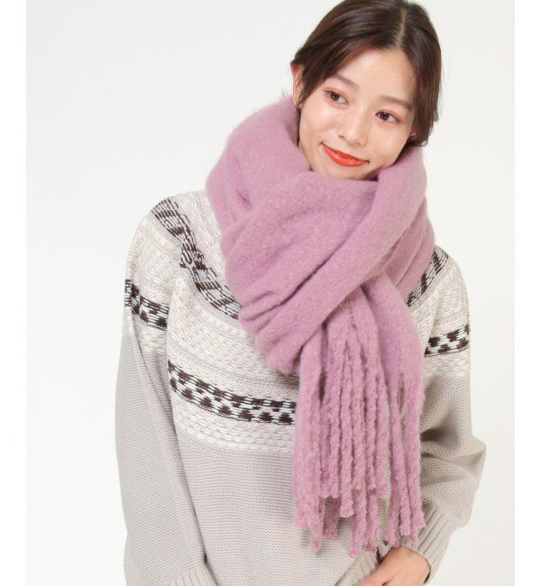 ikka「大伴フリンジマフラー」|マフラー|