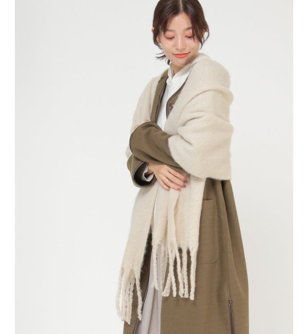 ikka「大伴フリンジマフラー」|マフラー|