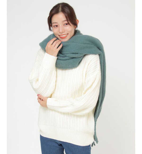 ikka「大伴フリンジマフラー」|マフラー|