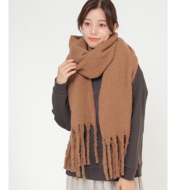 ikka「大伴フリンジマフラー」|マフラー|