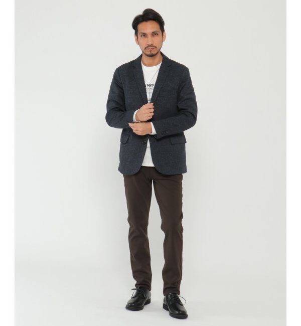 IKKA LOUNGE「ウールブレンドジャージ－ジャケット」|テーラードジャケット|