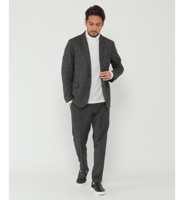 IKKA LOUNGE「ウールブレンドジャージ－ジャケット」|テーラードジャケット|