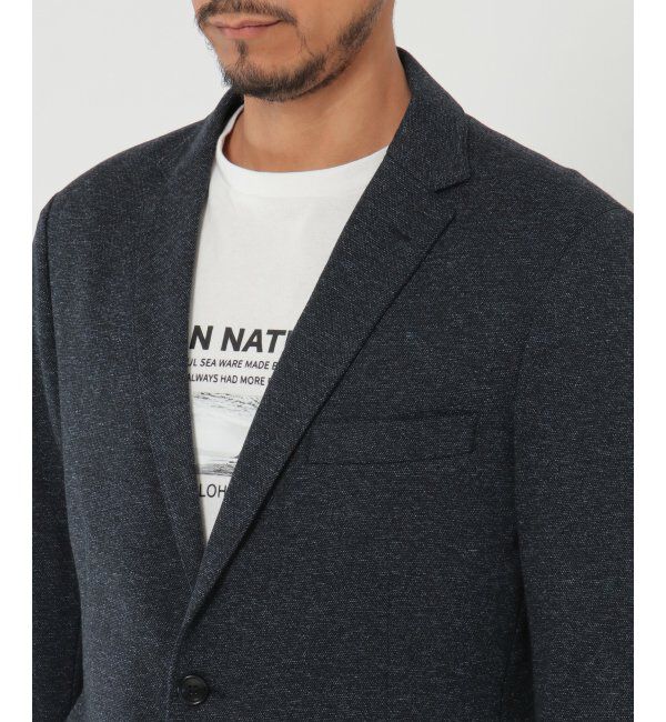 IKKA LOUNGE「ウールブレンドジャージ－ジャケット」|テーラードジャケット|