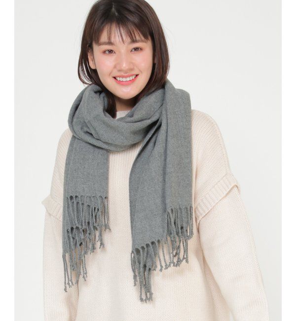 ikka「薄手ふわふわストール」|マフラー|