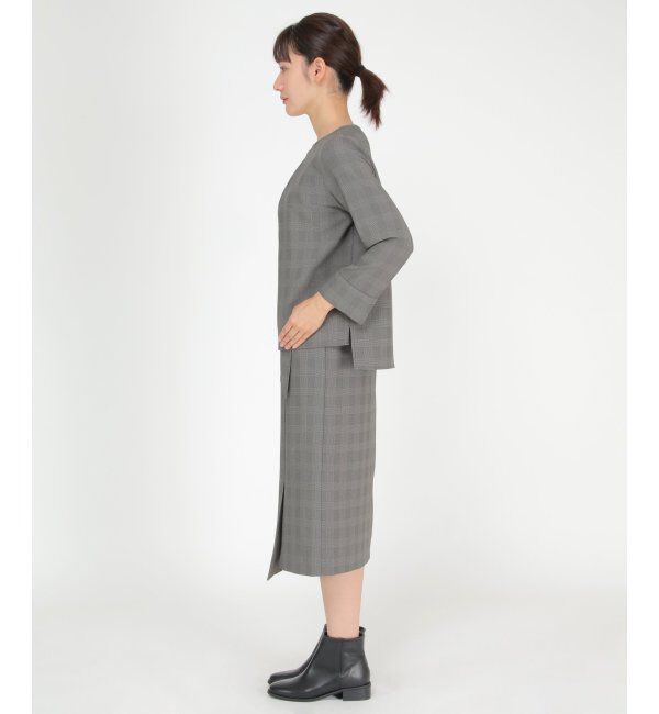 IKKA LOUNGE「チェックスカートスーツ」|ワンピース|