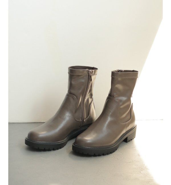 ikka「ミドルトラックソールブーツ」|ショートブーツ|