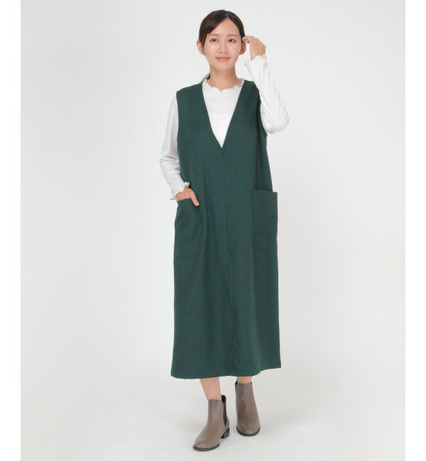 ikka「2WAYジャンスカットプルオーバーセット」|ワンピース|