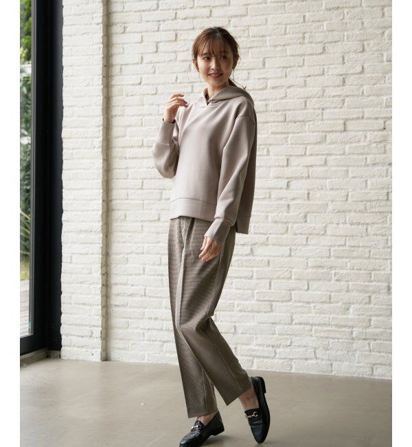 ikka「ダンボールニットフードパーカー」|パーカー|