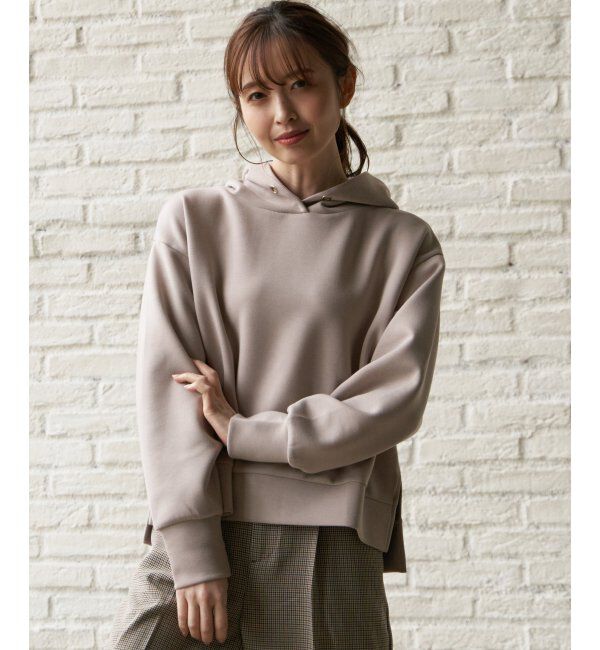 ikka「ダンボールニットフードパーカー」|パーカー|