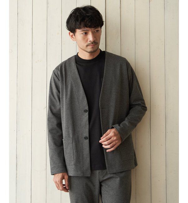 IKKA LOUNGE「【イージーケア／消臭】RAKU 楽 WORK ポンチカーデジャケット」|Tシャツ・カットソー|グレイ