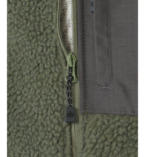 ikka「CAMP LOGOS 防風シープボアベスト」|ダウンベスト・ベスト|