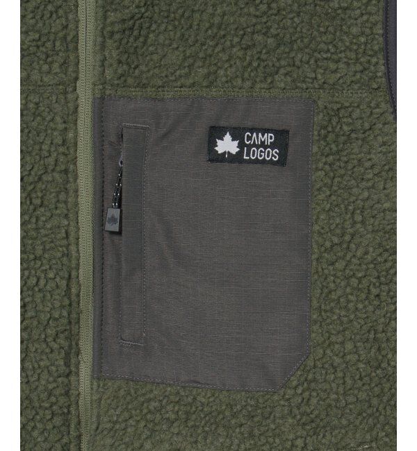 ikka「CAMP LOGOS 防風シープボアベスト」|ダウンベスト・ベスト|