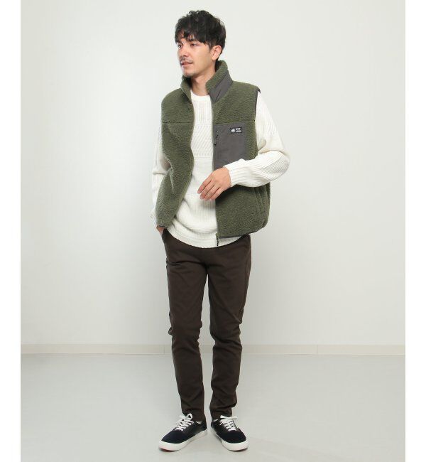 ikka「CAMP LOGOS 防風シープボアベスト」|ダウンベスト・ベスト|