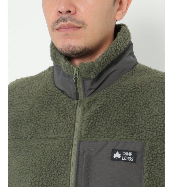 ikka「CAMP LOGOS 防風シープボアベスト」|ダウンベスト・ベスト|