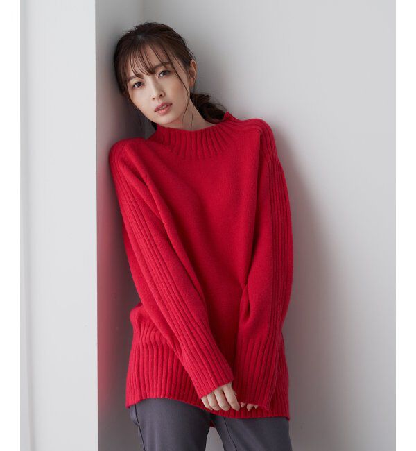 ikka「ハイネックバックスリットプルオーバー」|プルオーバー|