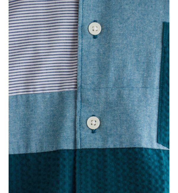 ikka「サッカーブロック切り替えシャツ」|シャツ・ブラウス|