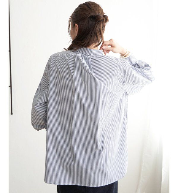 ikka「ストライプ長袖シャツ」|シャツ・ブラウス|