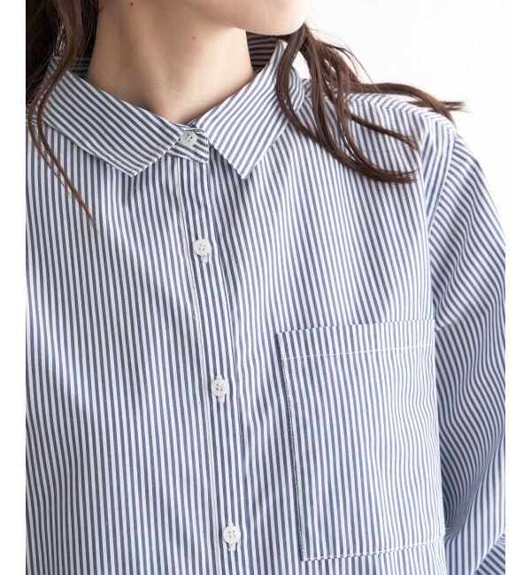 ikka「ストライプ長袖シャツ」|シャツ・ブラウス|