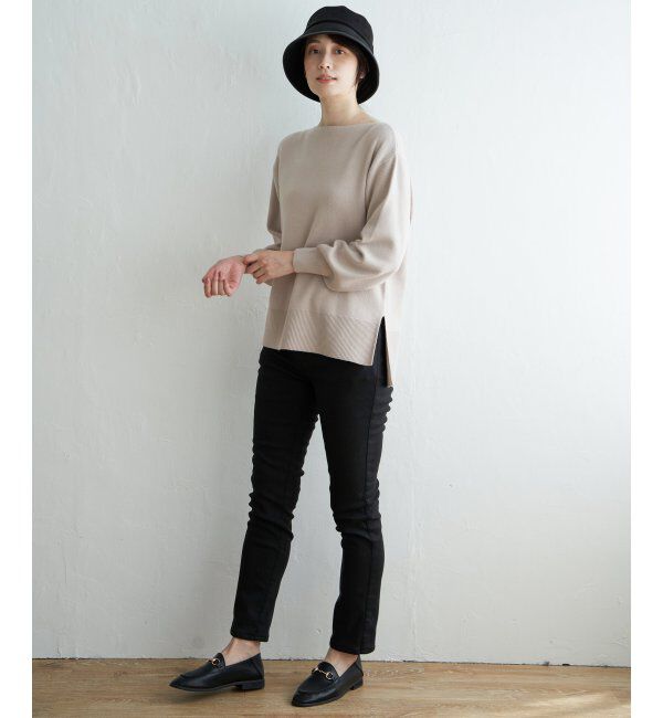 ikka「総針ボートネックプルオーバー」|プルオーバー|