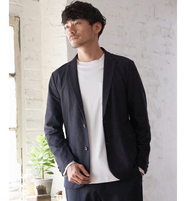 IKKA LOUNGE「【セットアップ対応】GOKU楽ワーク デニムライクジャケット」|テーラードジャケット|