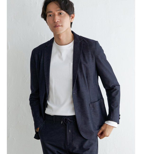 IKKA LOUNGE「【セットアップ対応】GOKU楽ワーク デニムライクジャケット」|テーラードジャケット|