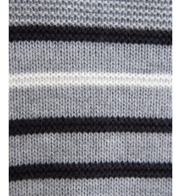 ikka「ナバルボーダーニット」|プルオーバー|