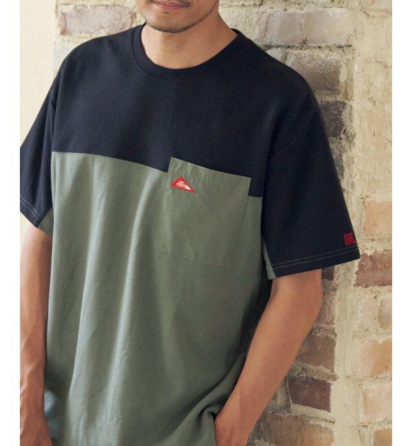 ikka「URBAN NATURE LIFE アーバンネイチャーライフ バイカラー切り替えTシャツ」|Tシャツ・カットソー|